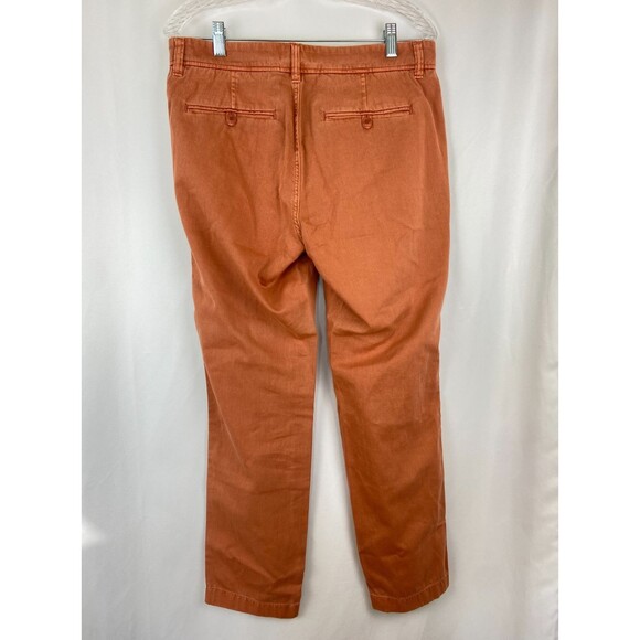 EUC J.Crew Chino Pants Womens Size 8 Burnt Orange Rust Earth Casual Fall Cotton - Picture 2 of 11